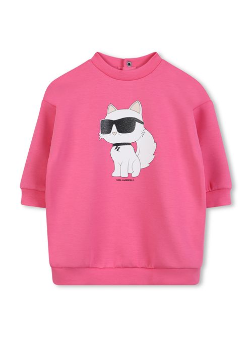 Abito fucsia con logo KARL LAGERFELD | Z30657FUCSIA